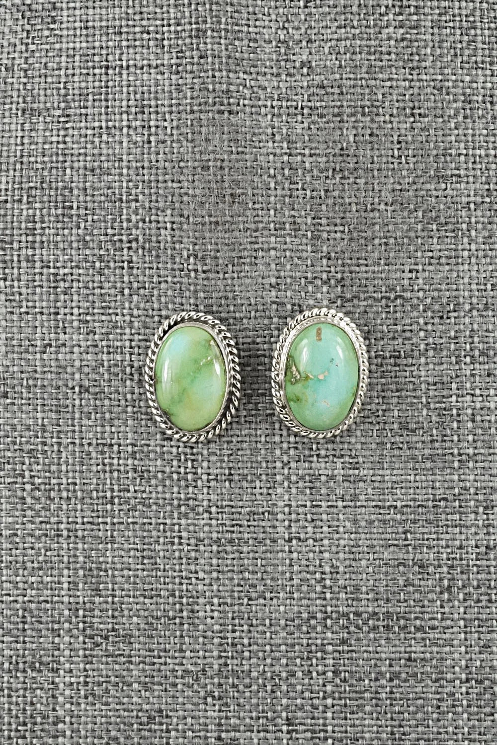 Turquoise & Sterling Silver Earrings - Eugene Gruber