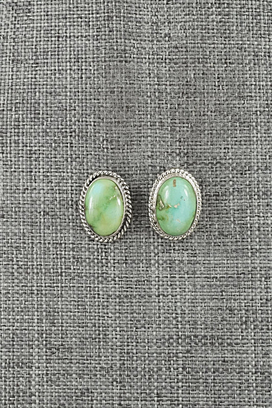 Turquoise & Sterling Silver Earrings - Eugene Gruber