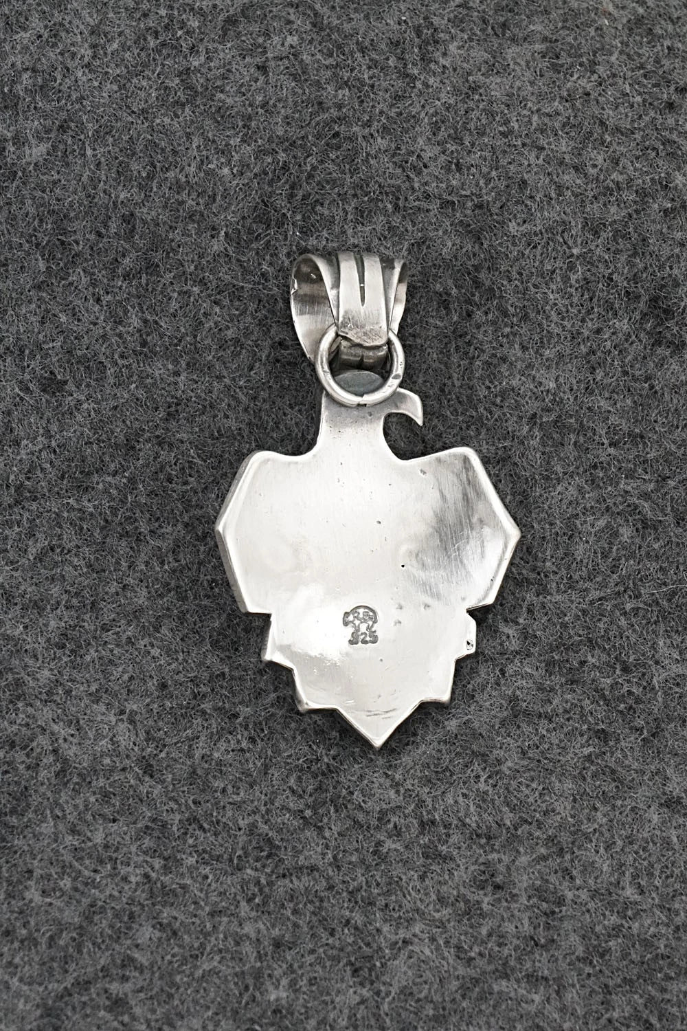 Turquoise & Sterling Silver Pendant - Jerold Joe