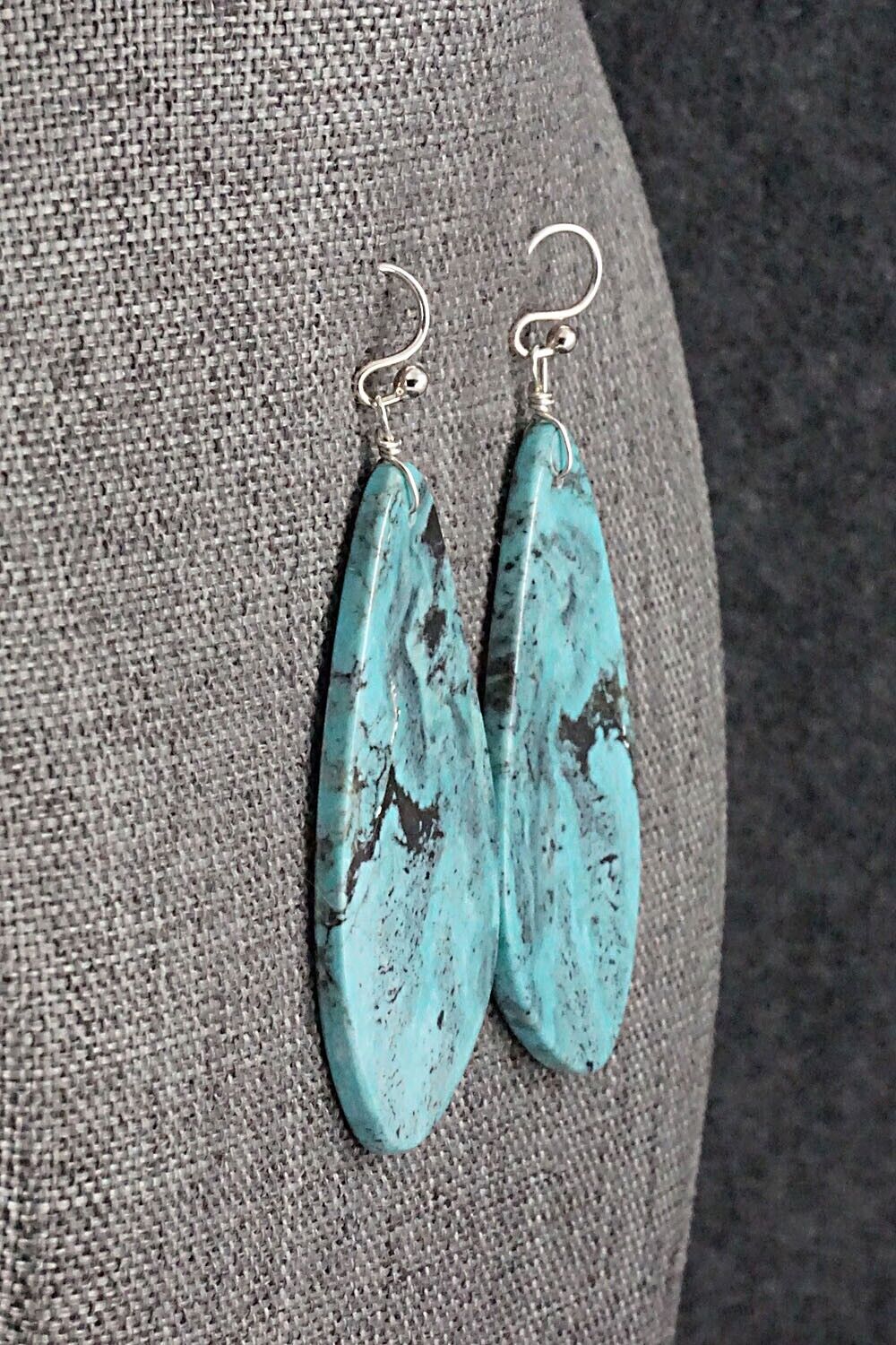 Turquoise & Sterling Silver Earrings - Ella Mae Garcia