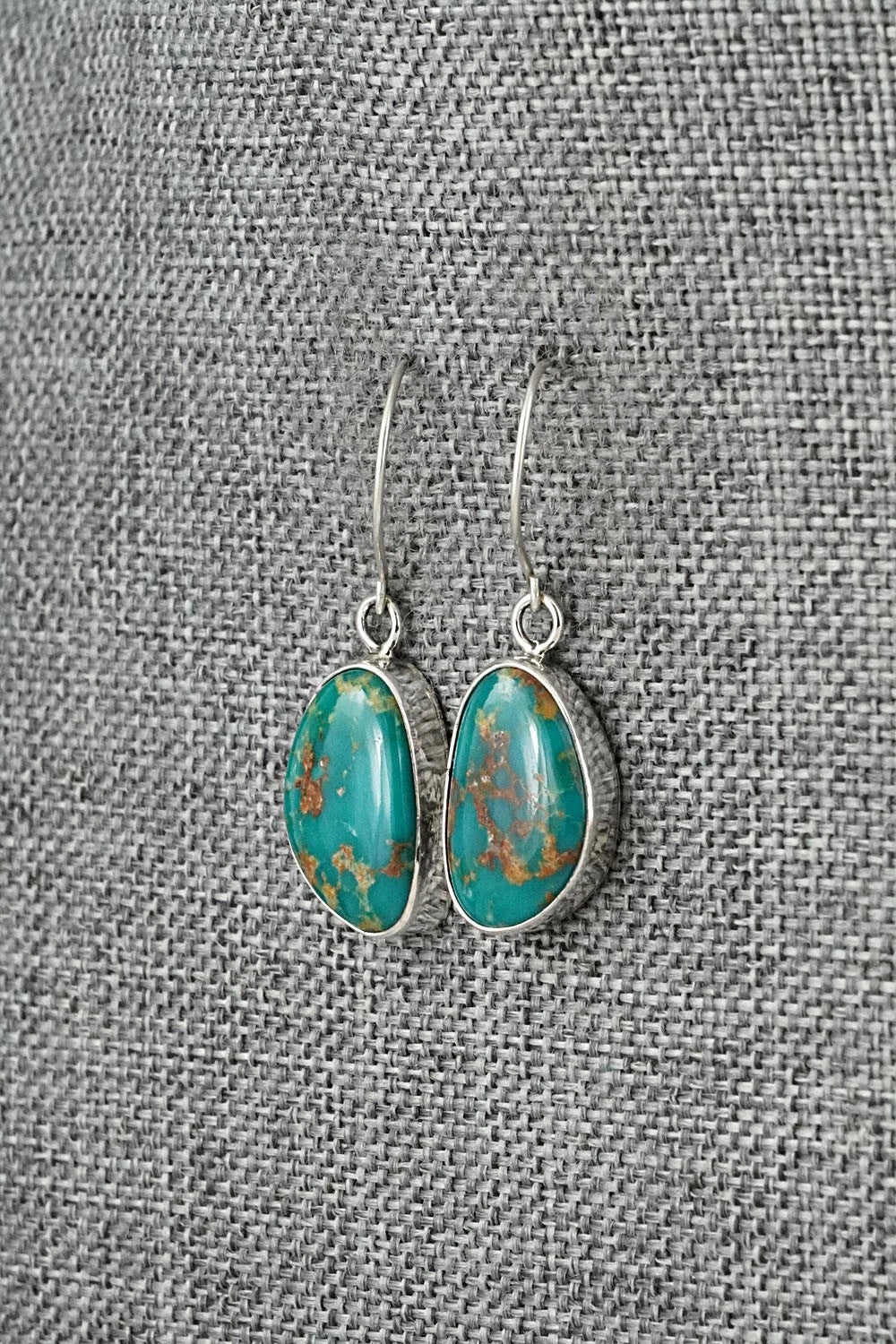 Turquoise & Sterling Silver Earrings - Rosemary Saunders