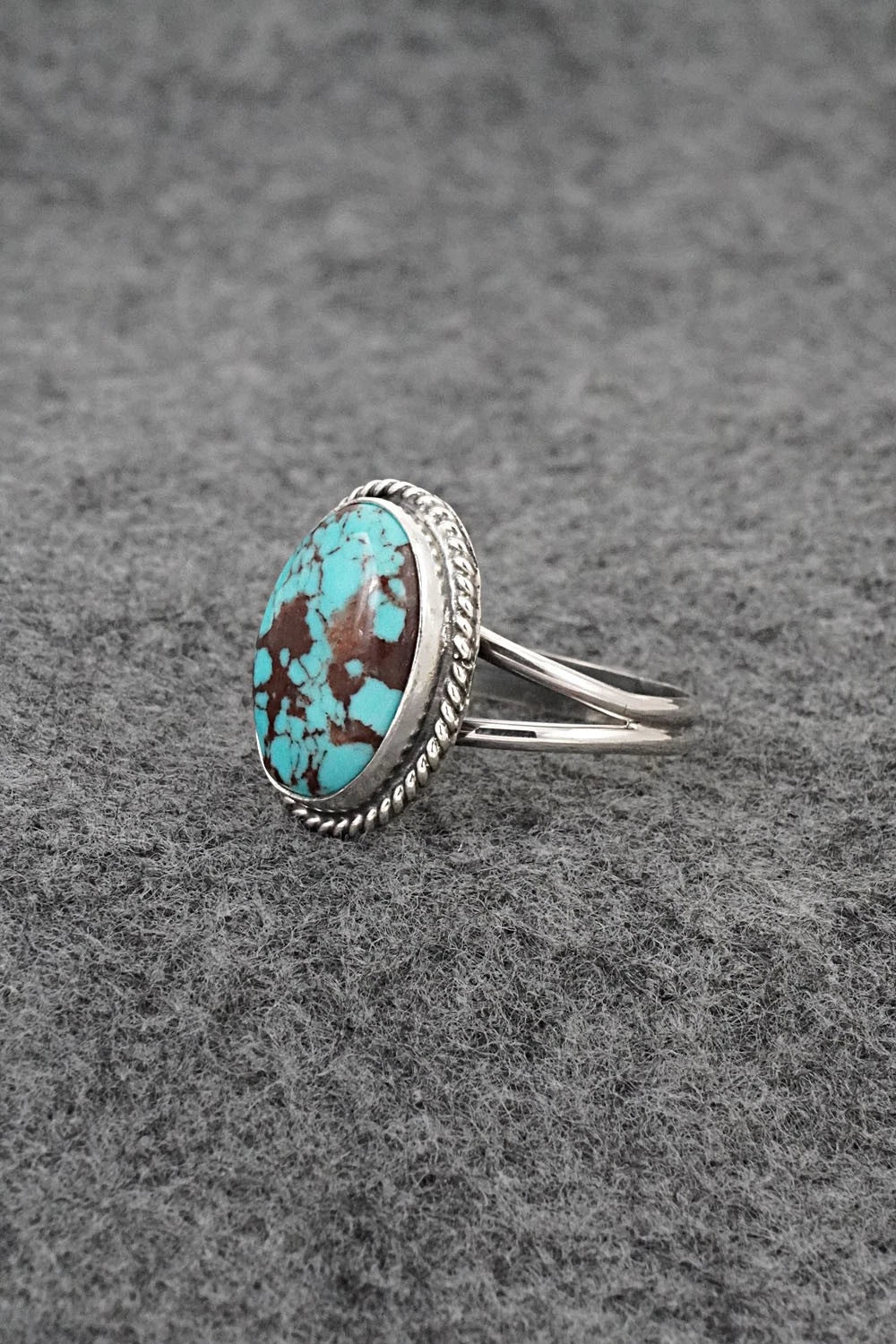 Turquoise & Sterling Silver Ring - Eugene Gruber - Size 9