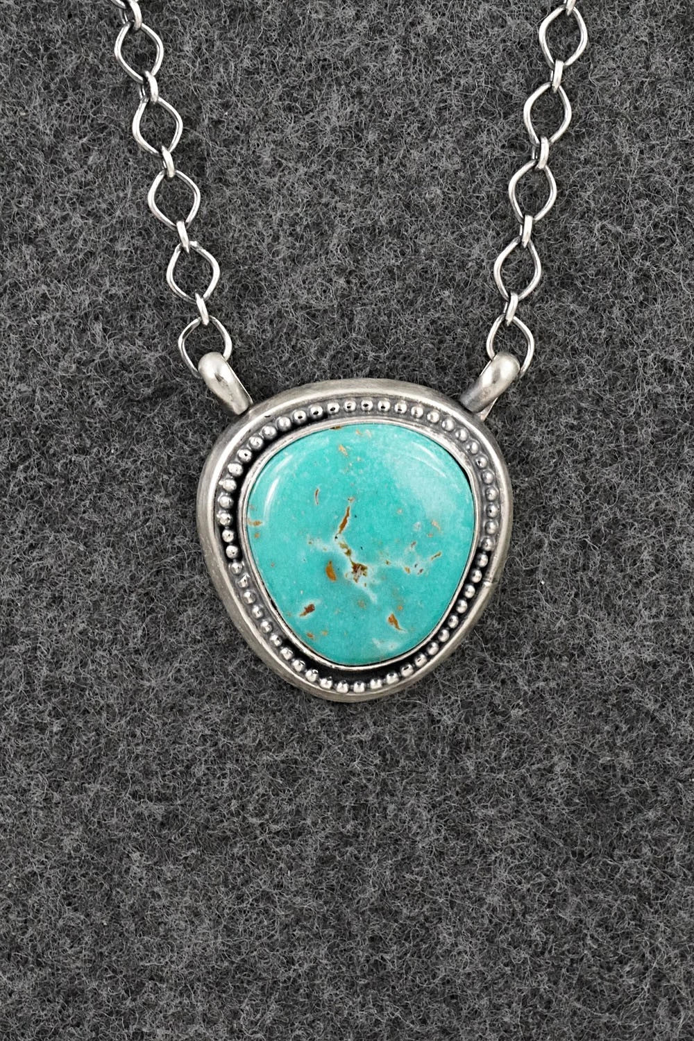 Turquoise & Sterling Silver Necklace - Darrin Livingston