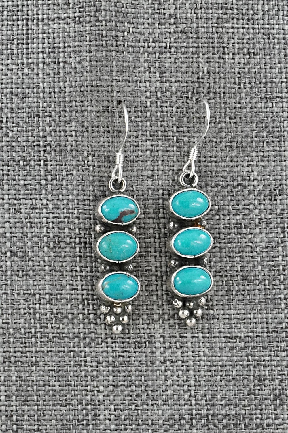 Turquoise & Sterling Silver Earrings - Gary Shorty