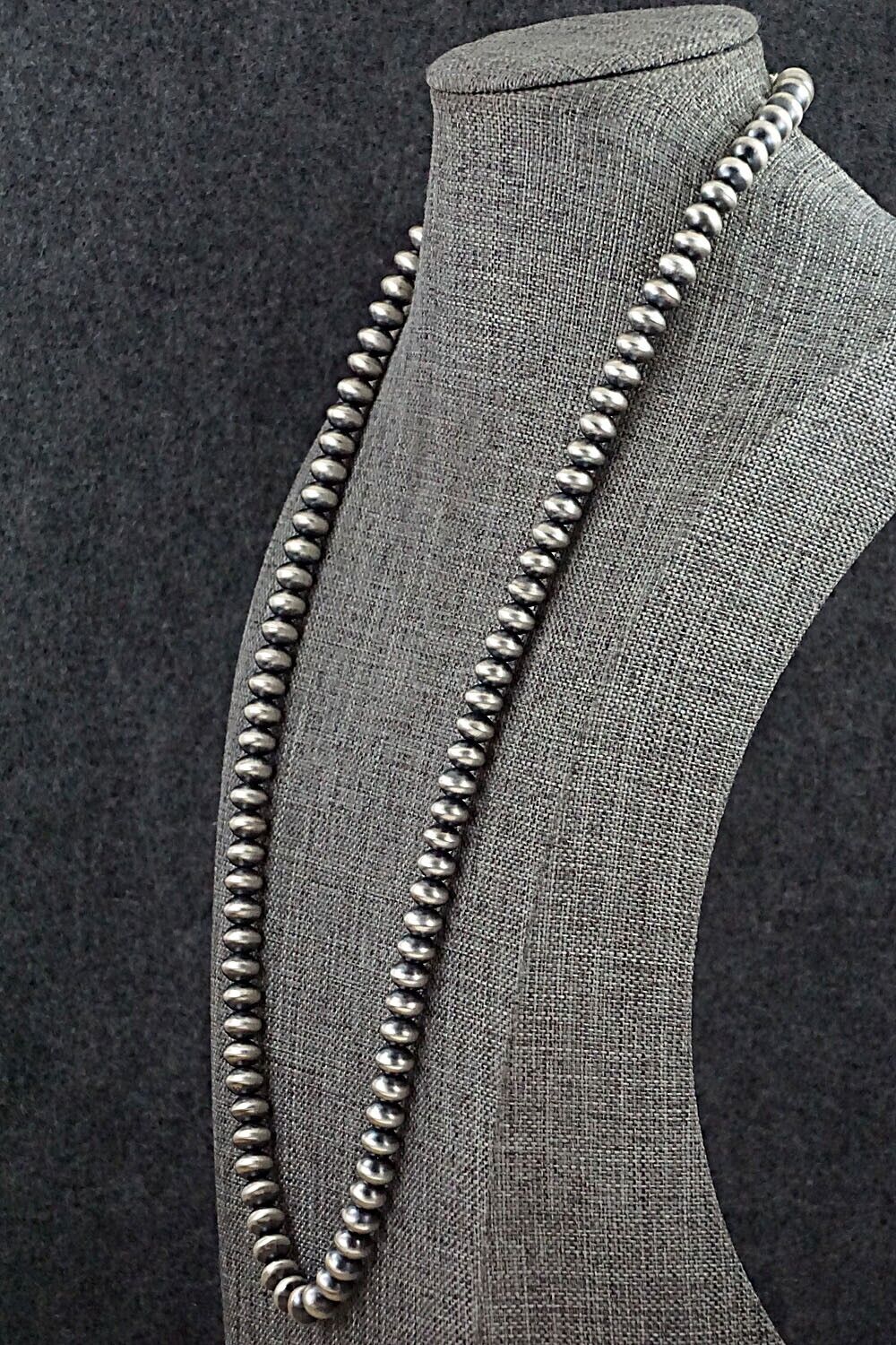 Sterling Silver Navajo Pearl Necklace - Bryannen Halwood