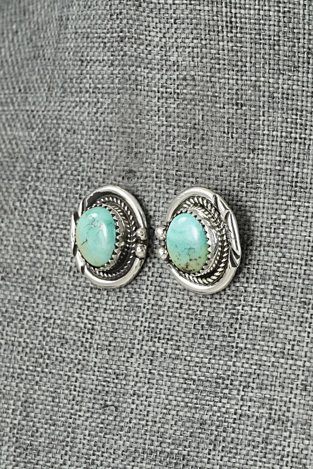 Turquoise & Sterling Silver Necklace and Earrings Set - Phil Nez