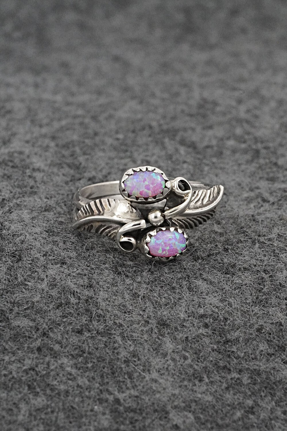 Opalite & Sterling Silver Ring - Harry B. Yazzie - Size 7.75