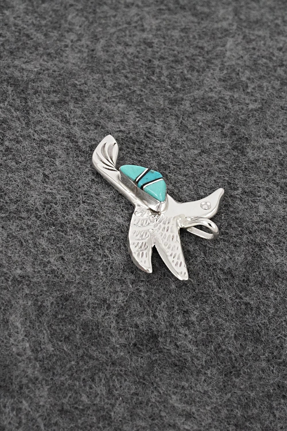 Turquoise & Sterling Silver Pendant - Dorothy Martinez