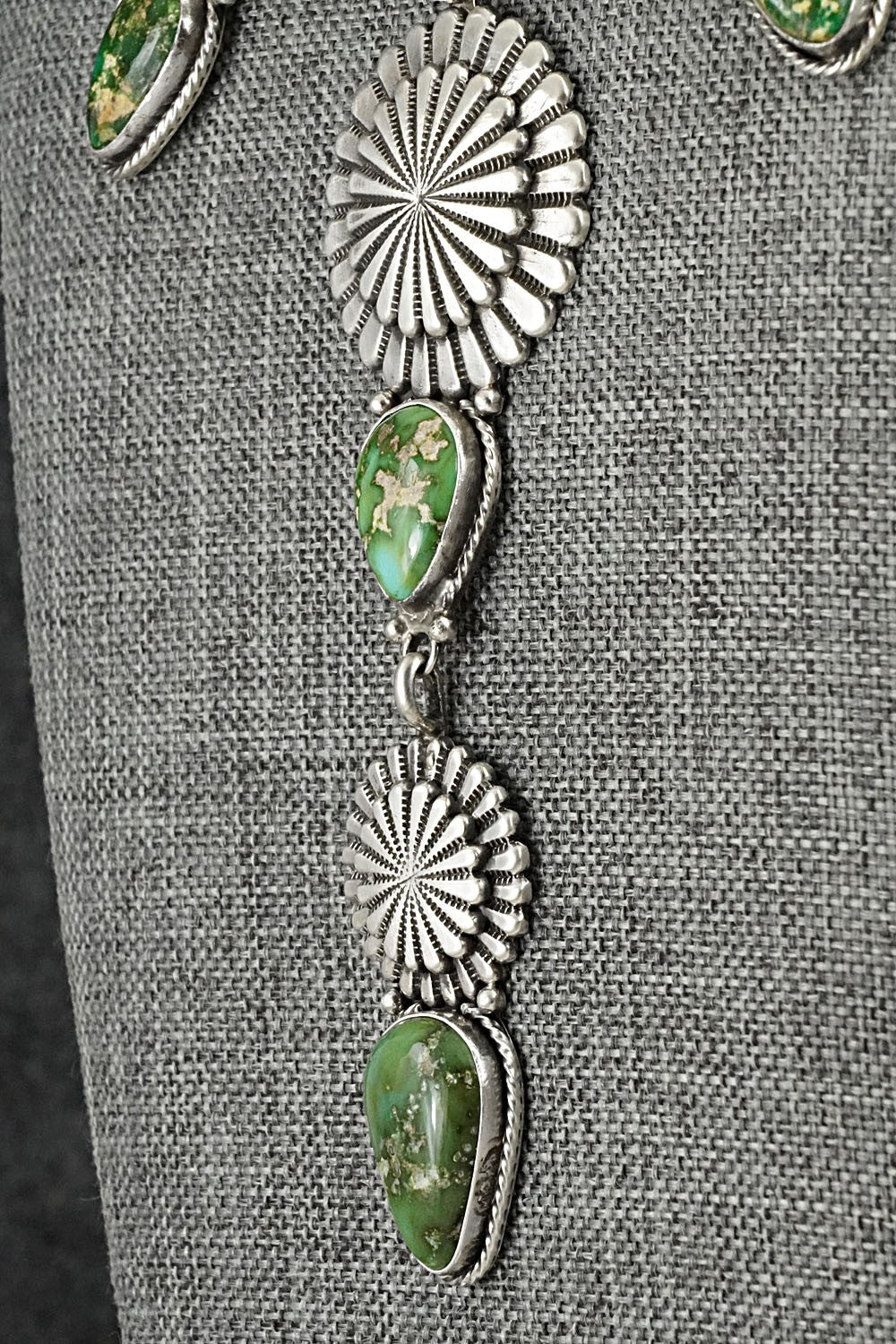 Turquoise & Sterling Silver Navajo Pearl Necklace - Adrienne Gordon