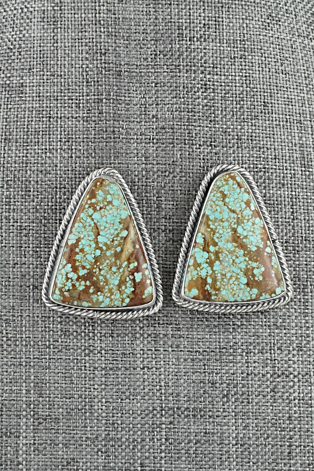 Turquoise & Sterling Silver Necklace and Earrings Set - Darrin Livingston