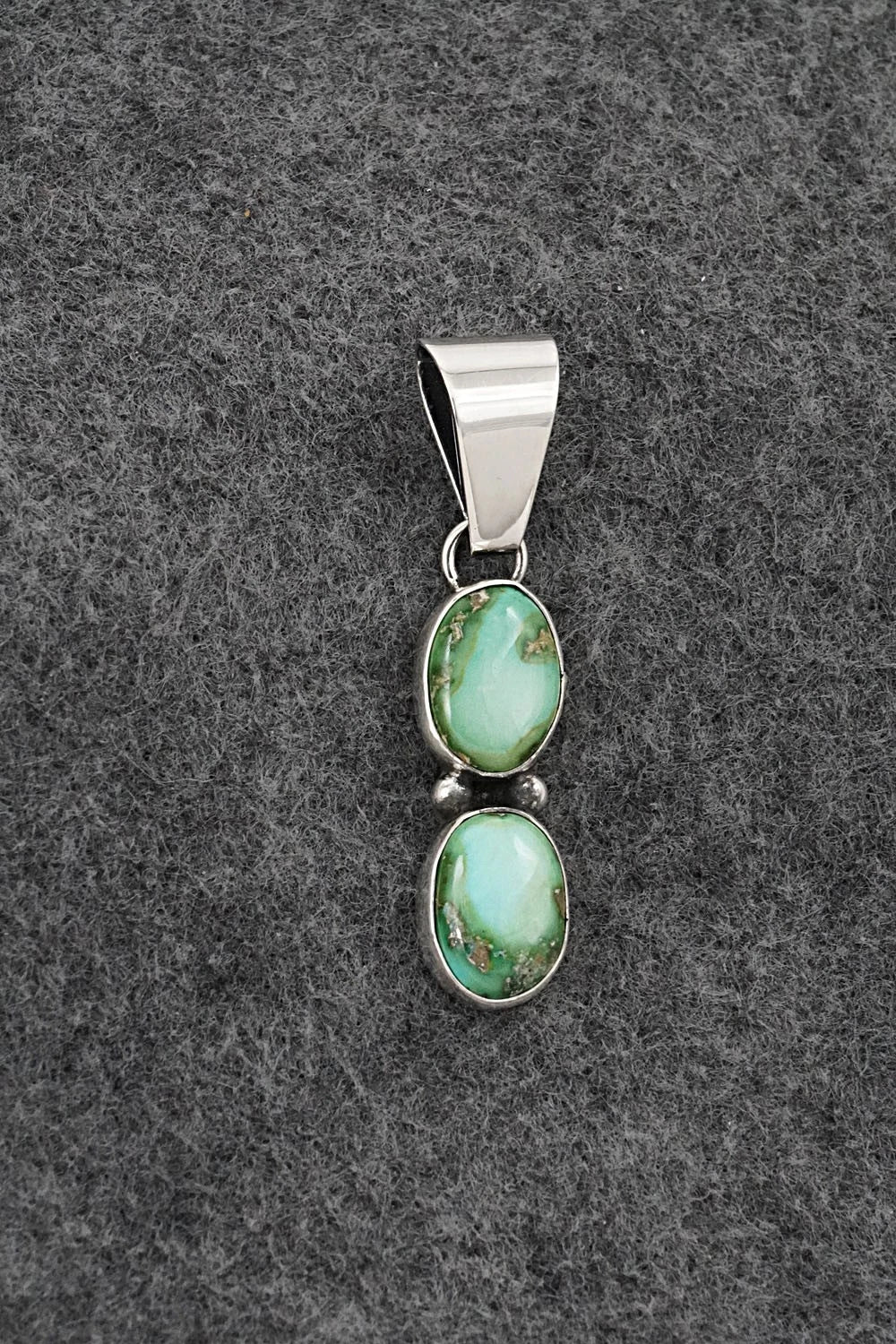 Turquoise & Sterling Silver Pendant - Eugene Gruber