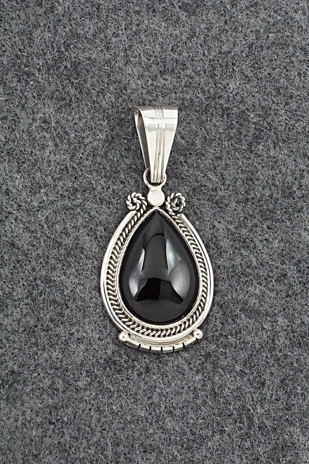 Onyx & Sterling Silver Pendant - Samuel Yellowhair