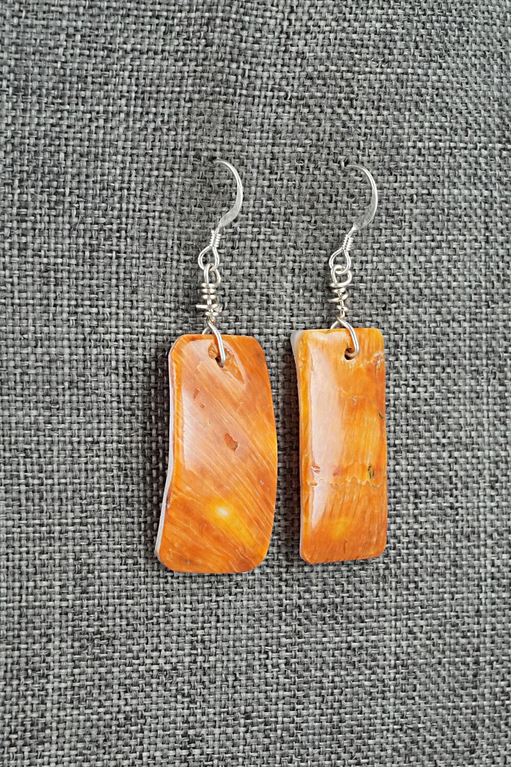 Spiny Oyster & Sterling Silver Earrings - Louise Joe