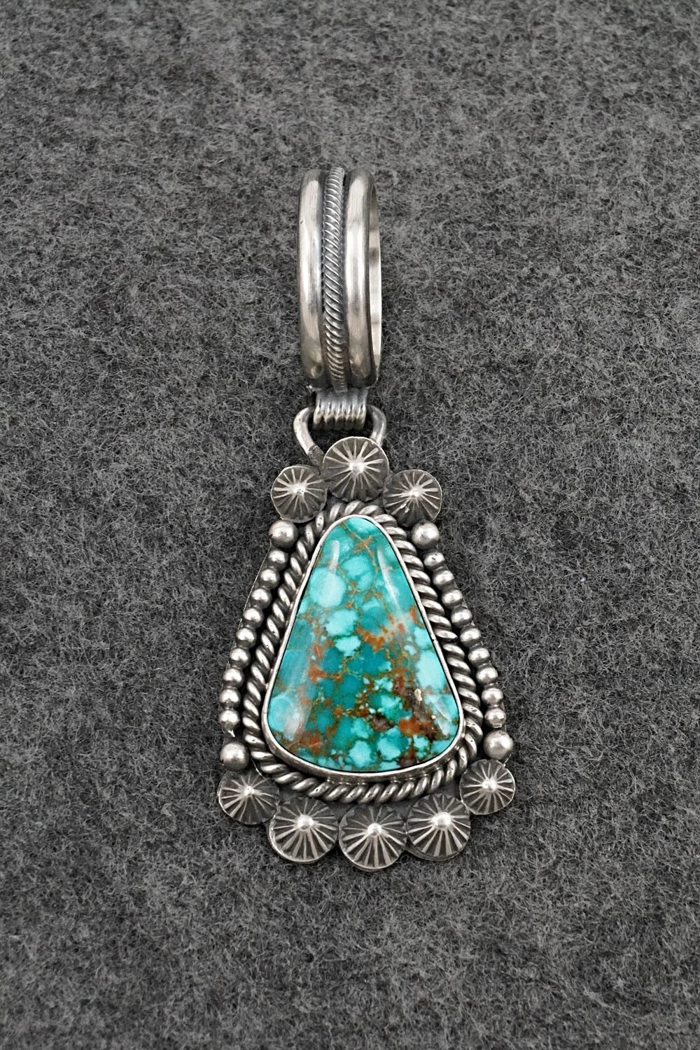 Turquoise & Sterling Silver Pendant - Michael Calladitto