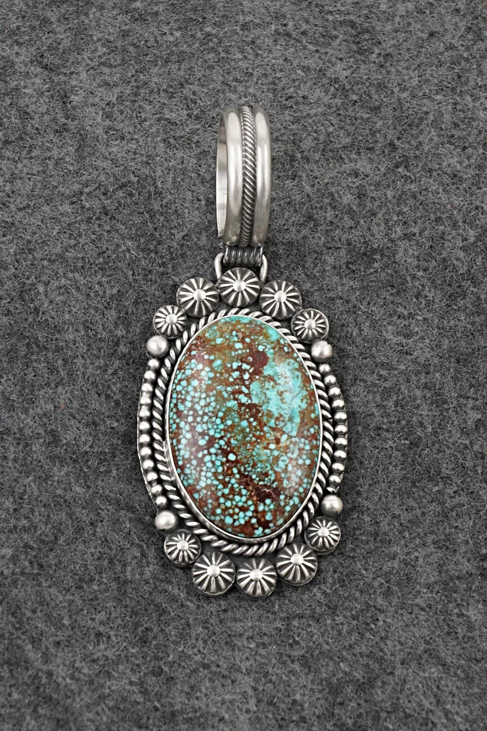 Turquoise & Sterling Silver Pendant - Michael Calladitto