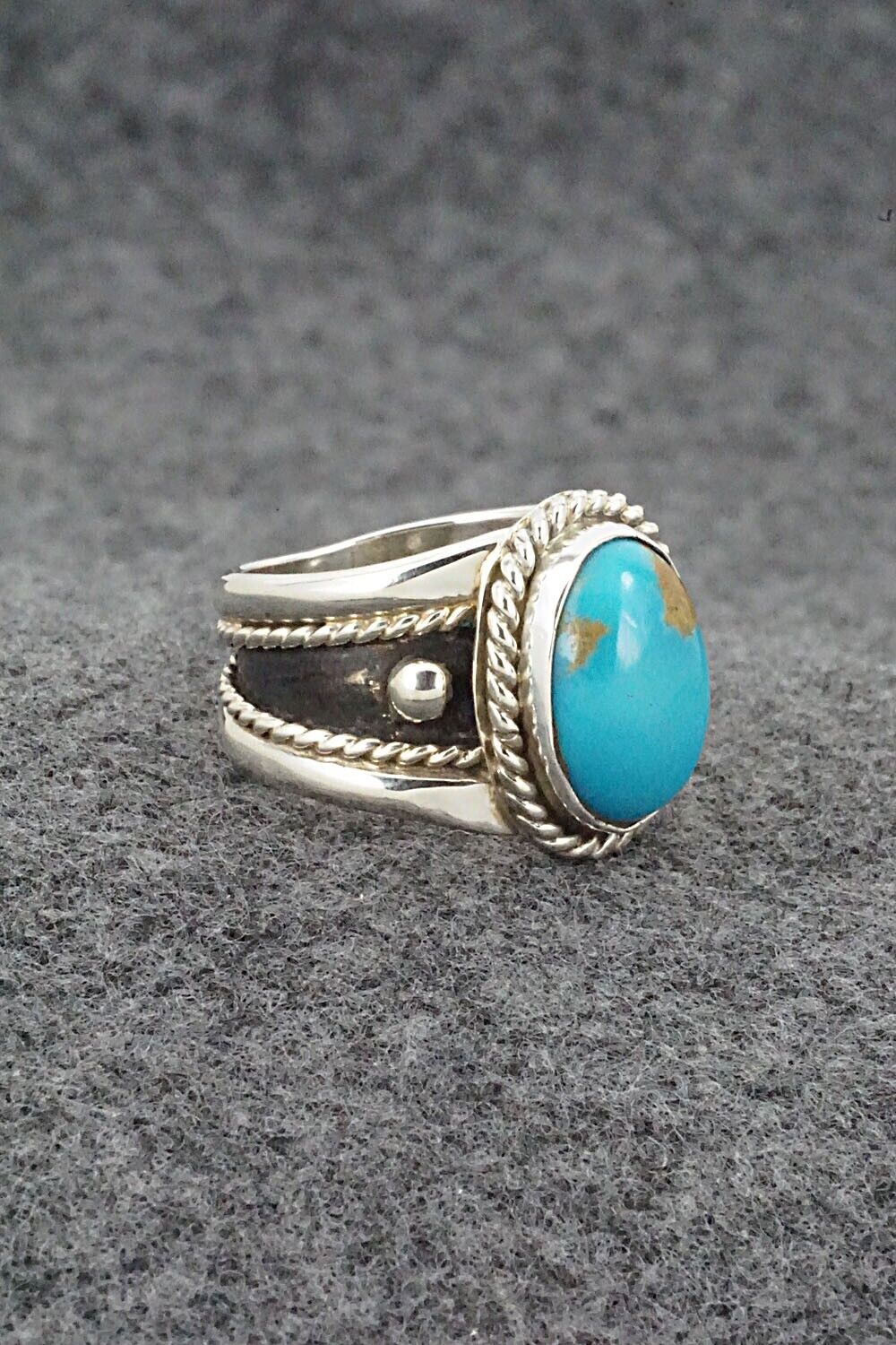 Turquoise & Sterling Silver Ring - Thomas Yazzie - Size 7