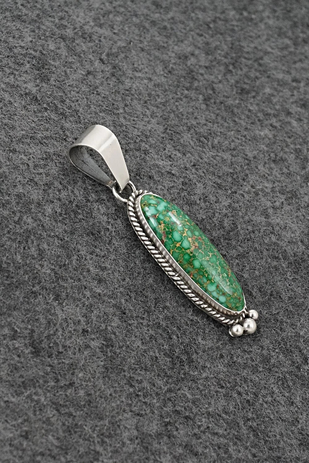 Turquoise & Sterling Silver Pendant - Eugene Gruber