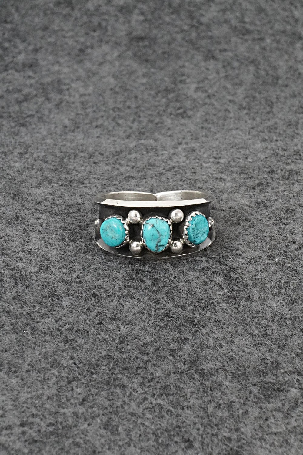 Turquoise & Sterling Silver Ring - Paul Largo - Size 12.5