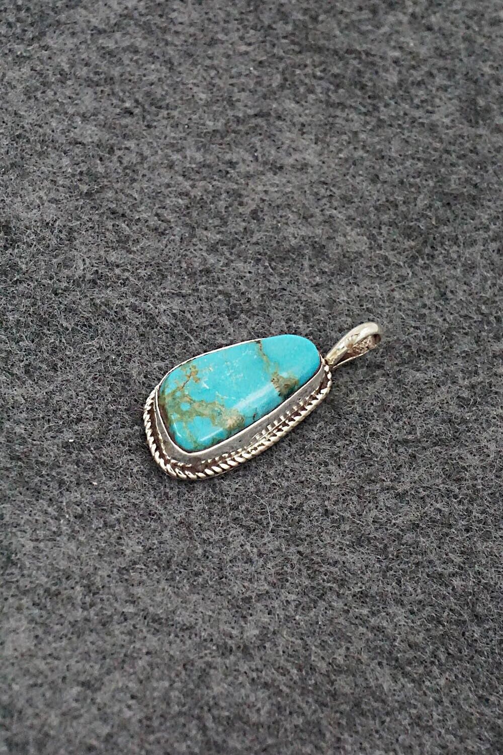 Turquoise & Sterling Silver Pendant - Ernest Hawthorne