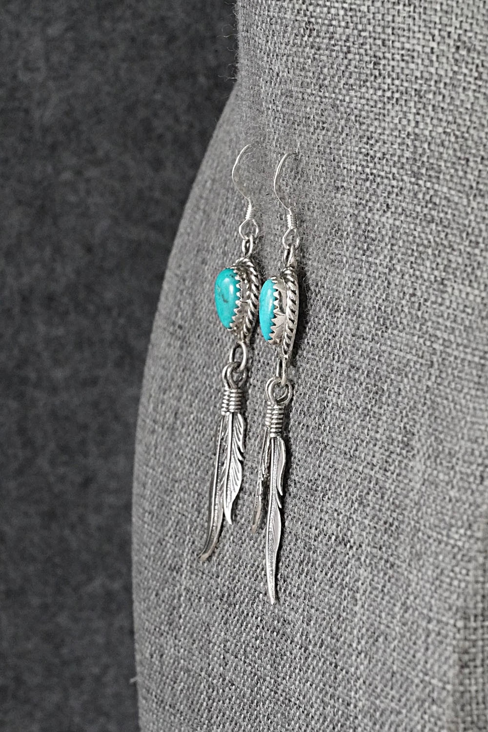 Turquoise & Sterling Silver Earrings - Isabelle Yazzie