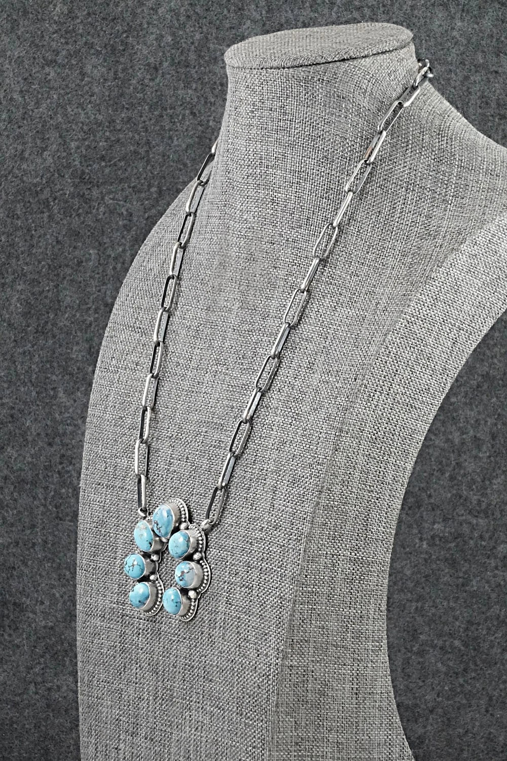 Turquoise & Sterling Silver Necklace - Darrin Livingston