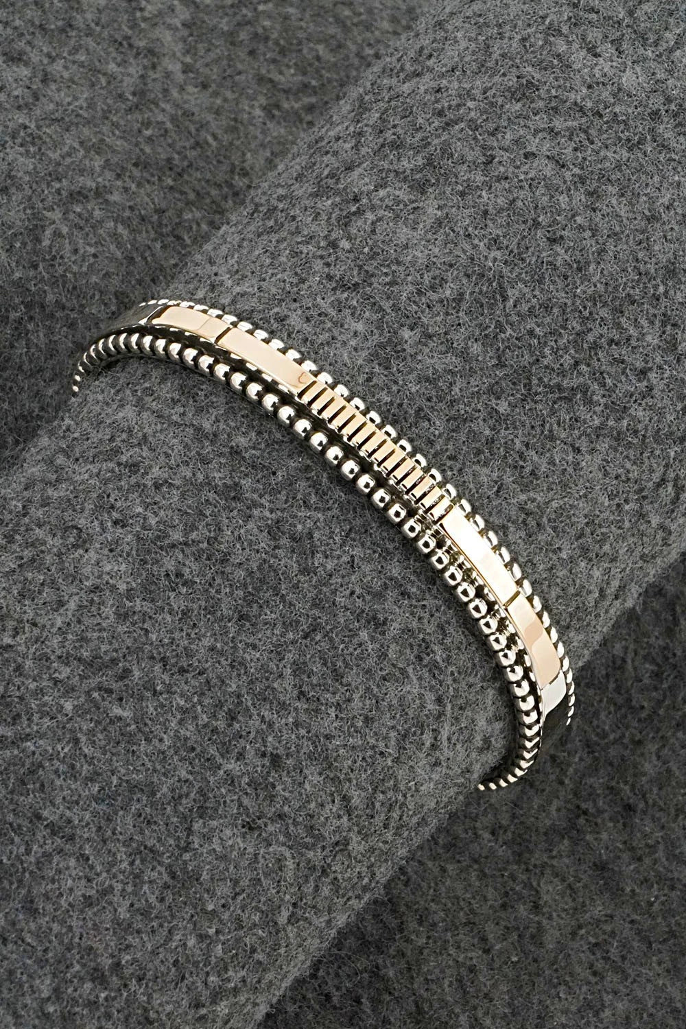 Sterling Silver and 14k Gold Bracelet - Jonathan Nez