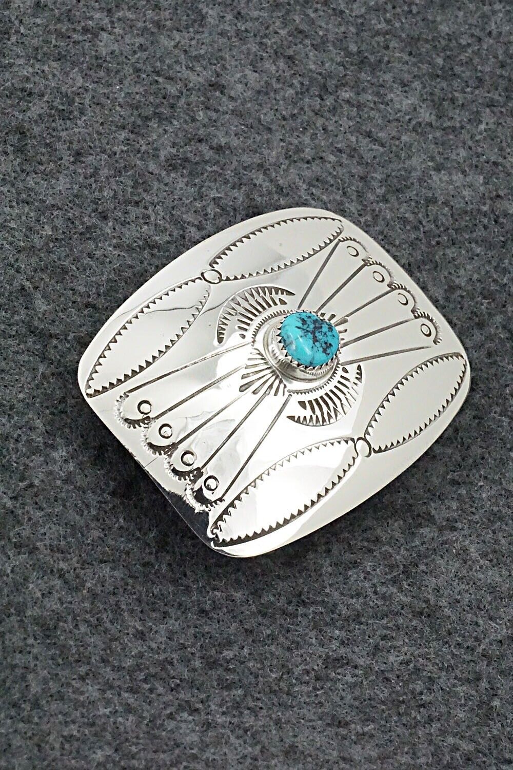 Turquoise & Sterling Silver Belt Buckle - Jolene Begay