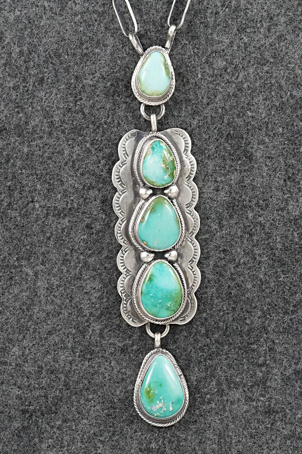 Turquoise & Sterling Silver Necklace - Bobby Johnson