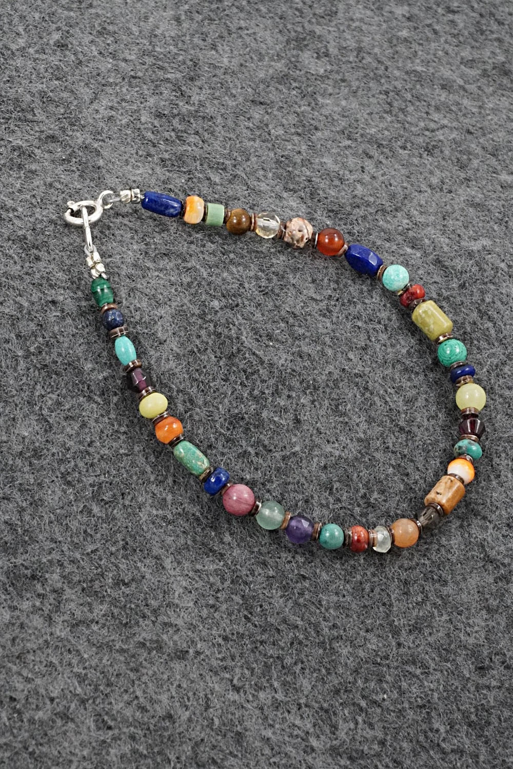 Multi-Stone & Sterling Silver Bracelet - Helen Tsosie