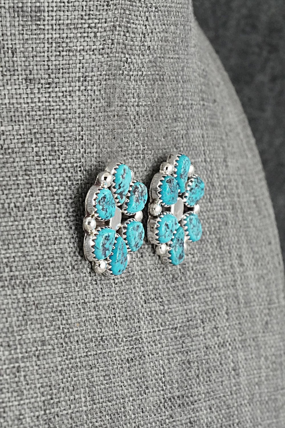 Turquoise & Sterling Silver Earrings - Anthony Brown