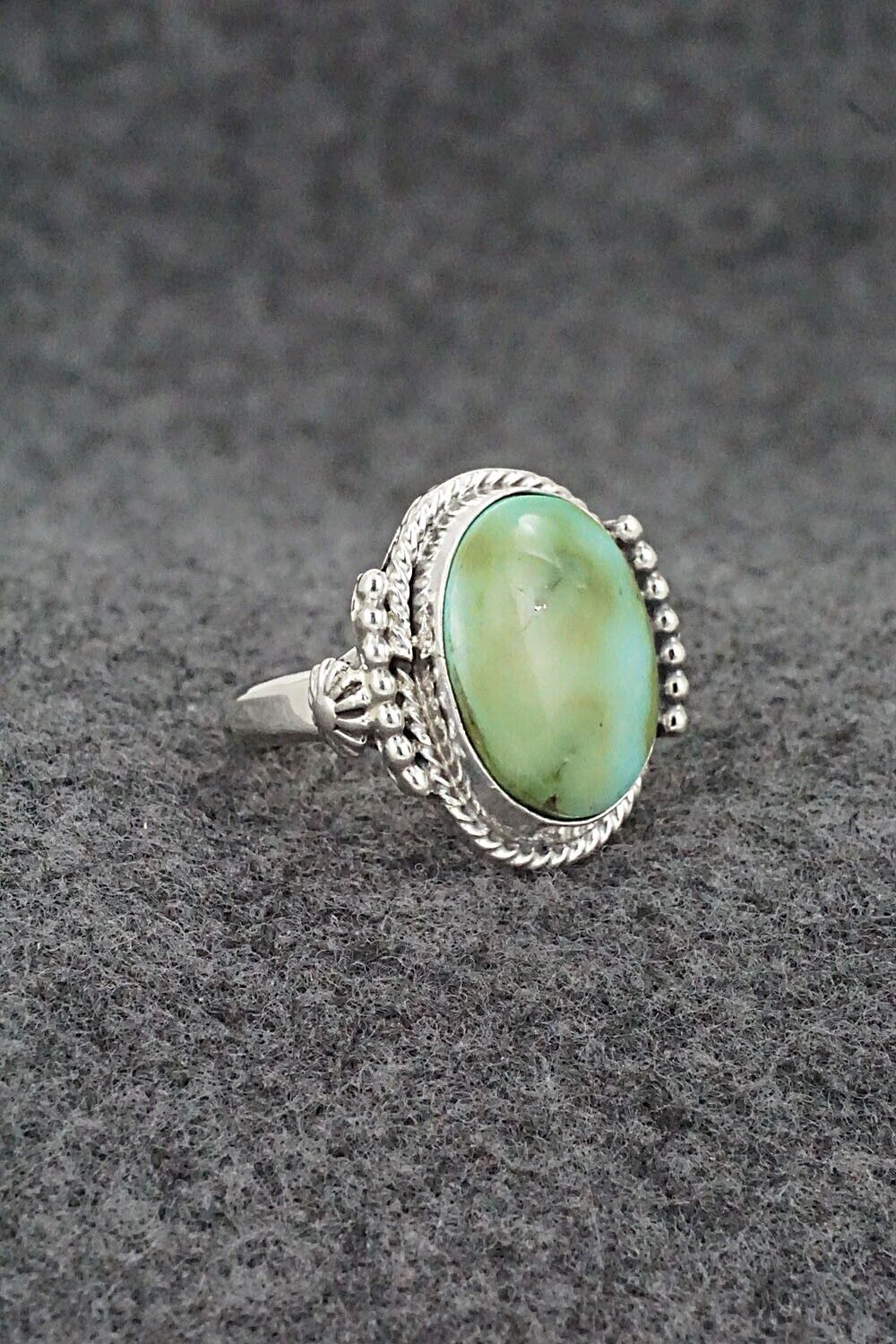 Turquoise & Sterling Silver Ring - Andrew Vandever - Size 5.75