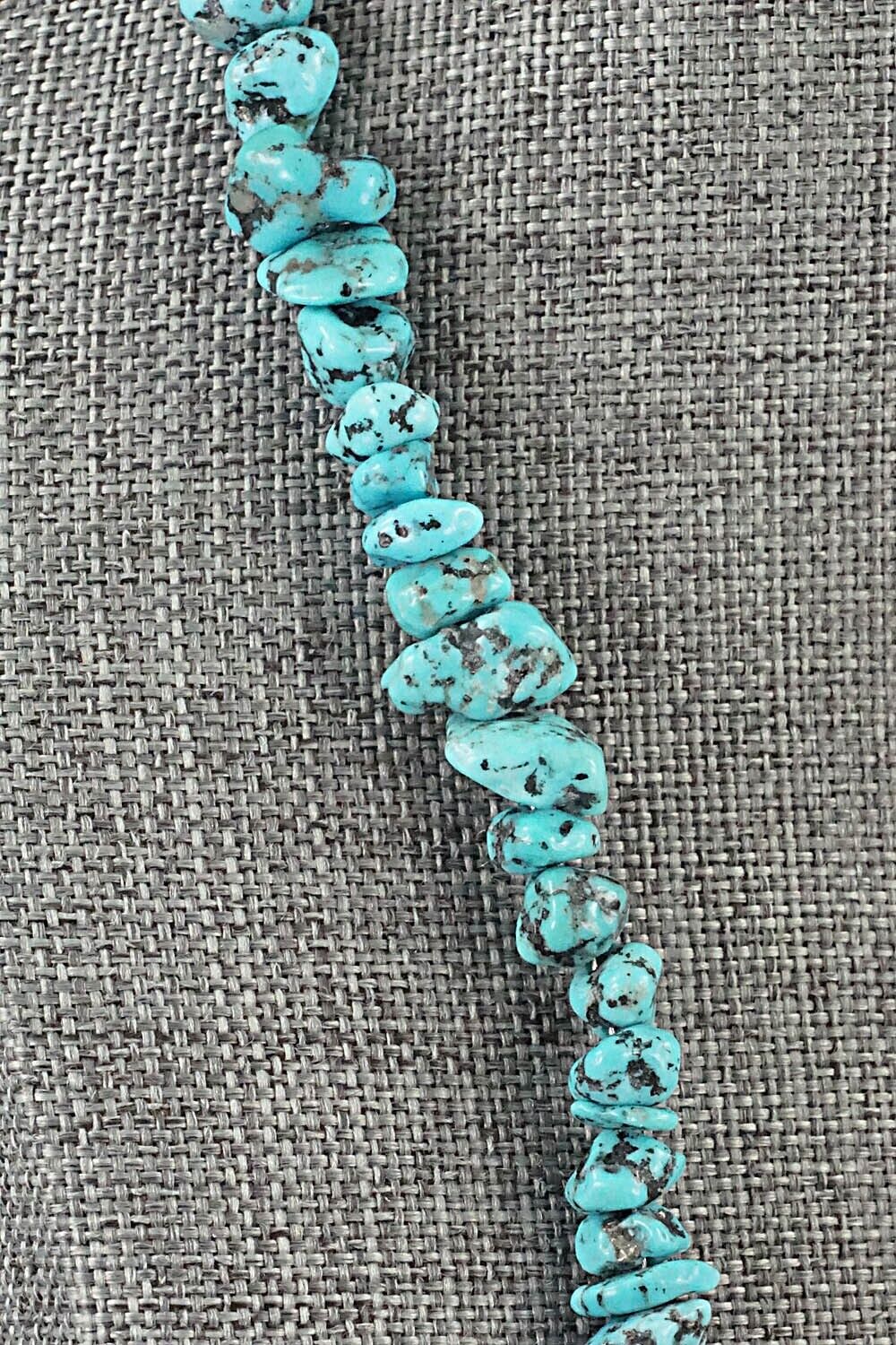 Turquoise & Sterling Silver Necklace 22" - Louise Joe