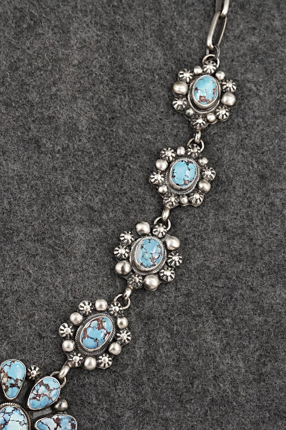 Turquoise & Sterling Silver Necklace and Earrings Set - Kathleen Livingston