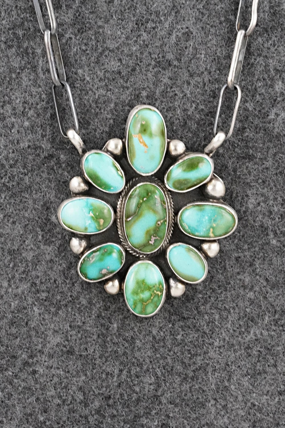 Turquoise & Sterling Silver Necklace - Kathleen Livingston