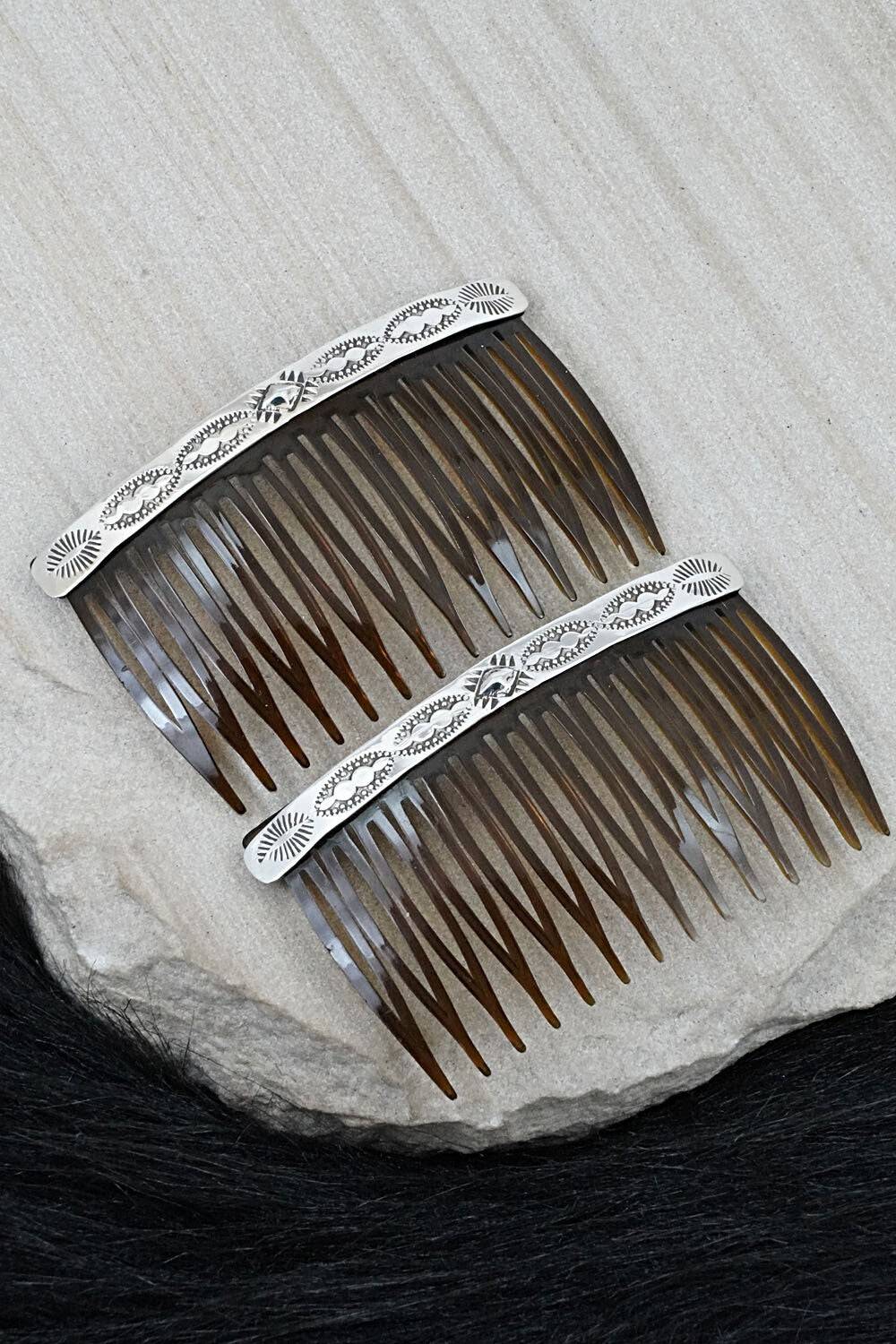 Sterling Silver Hair Combs - Bertha Begay