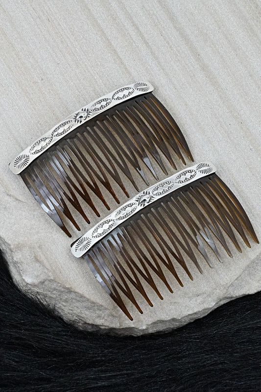 Sterling Silver Hair Combs - Bertha Begay