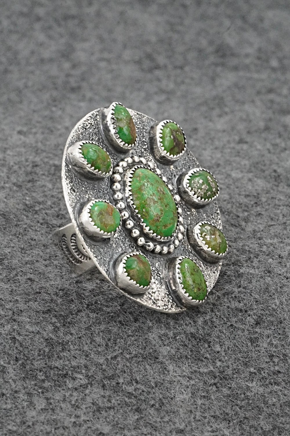 Turquoise & Sterling Silver Ring - Delbert Arviso - Size 8