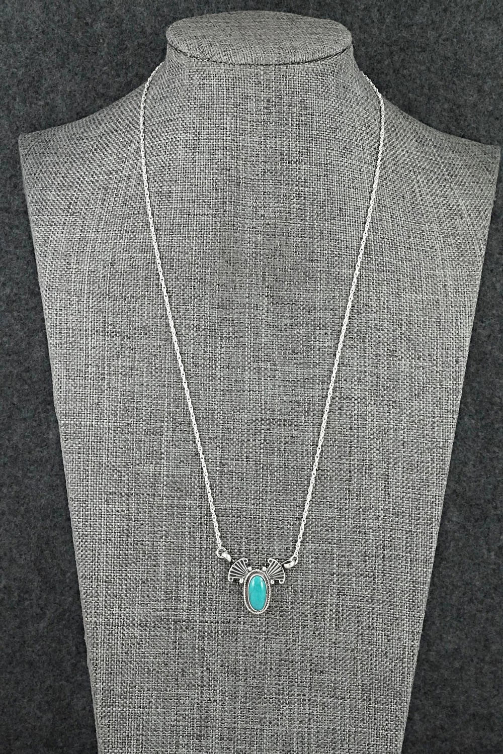 Turquoise & Sterling Silver Necklace - Verley Betone
