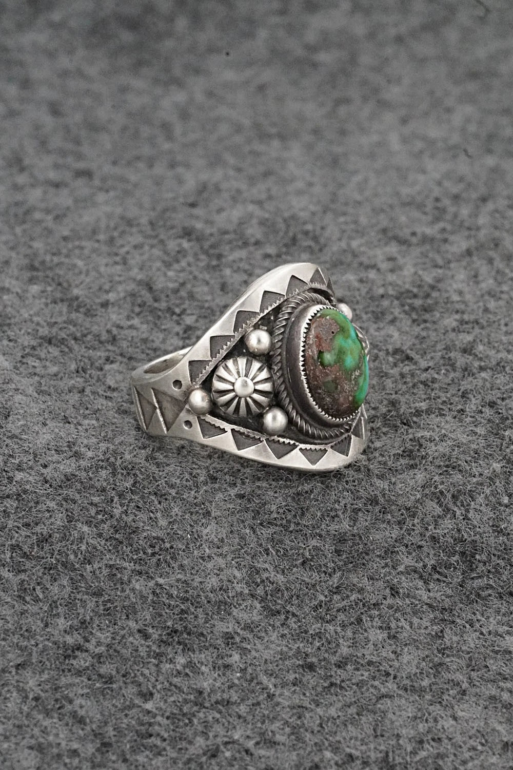 Turquoise & Sterling Silver Ring - Calvin Martinez - Size 9