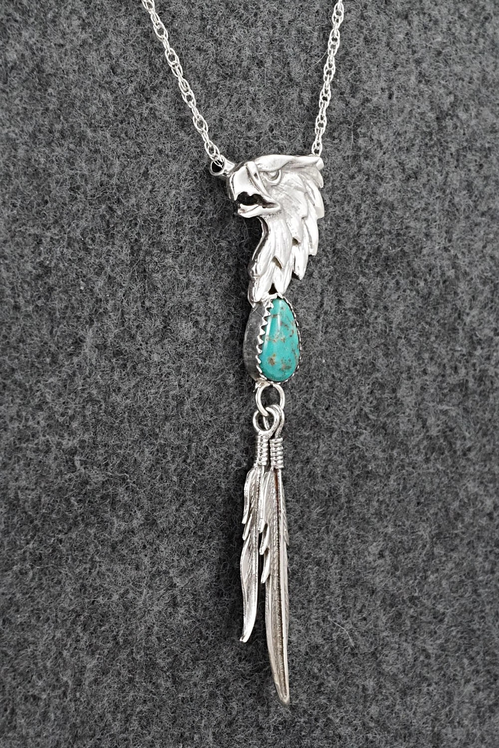Turquoise & Sterling Silver Necklace - Genevieve Francisco