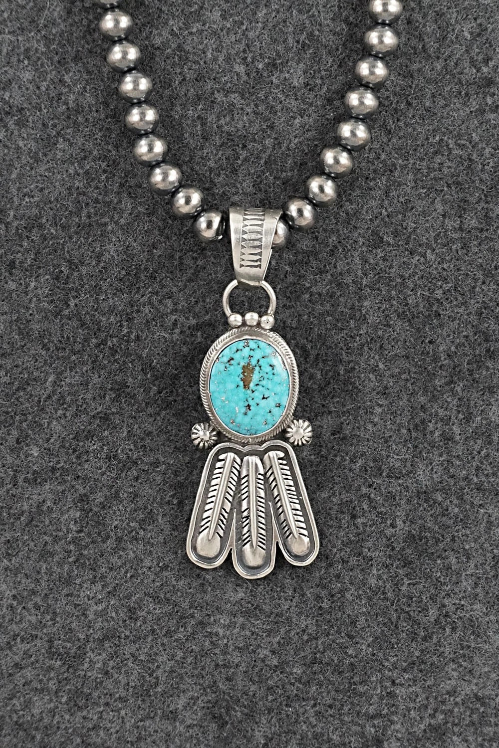 Turquoise & Sterling Silver Necklace - Verley Betone