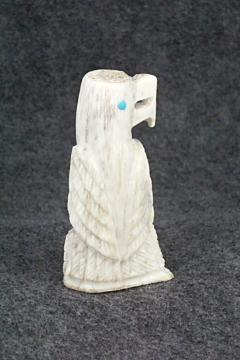 Eagle Zuni Fetish Carving - Garrick Weeka