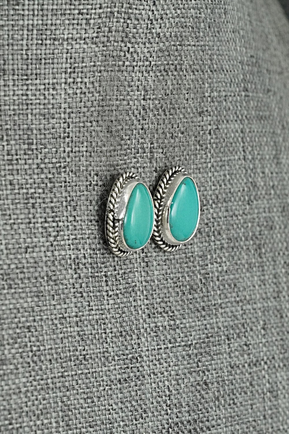 Turquoise & Sterling Silver Earrings - Rosemary Saunders