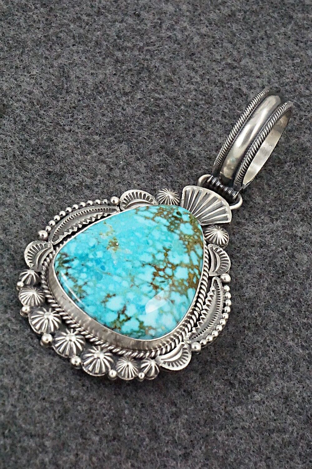 Turquoise & Sterling Silver Pendant - Michael Calladitto