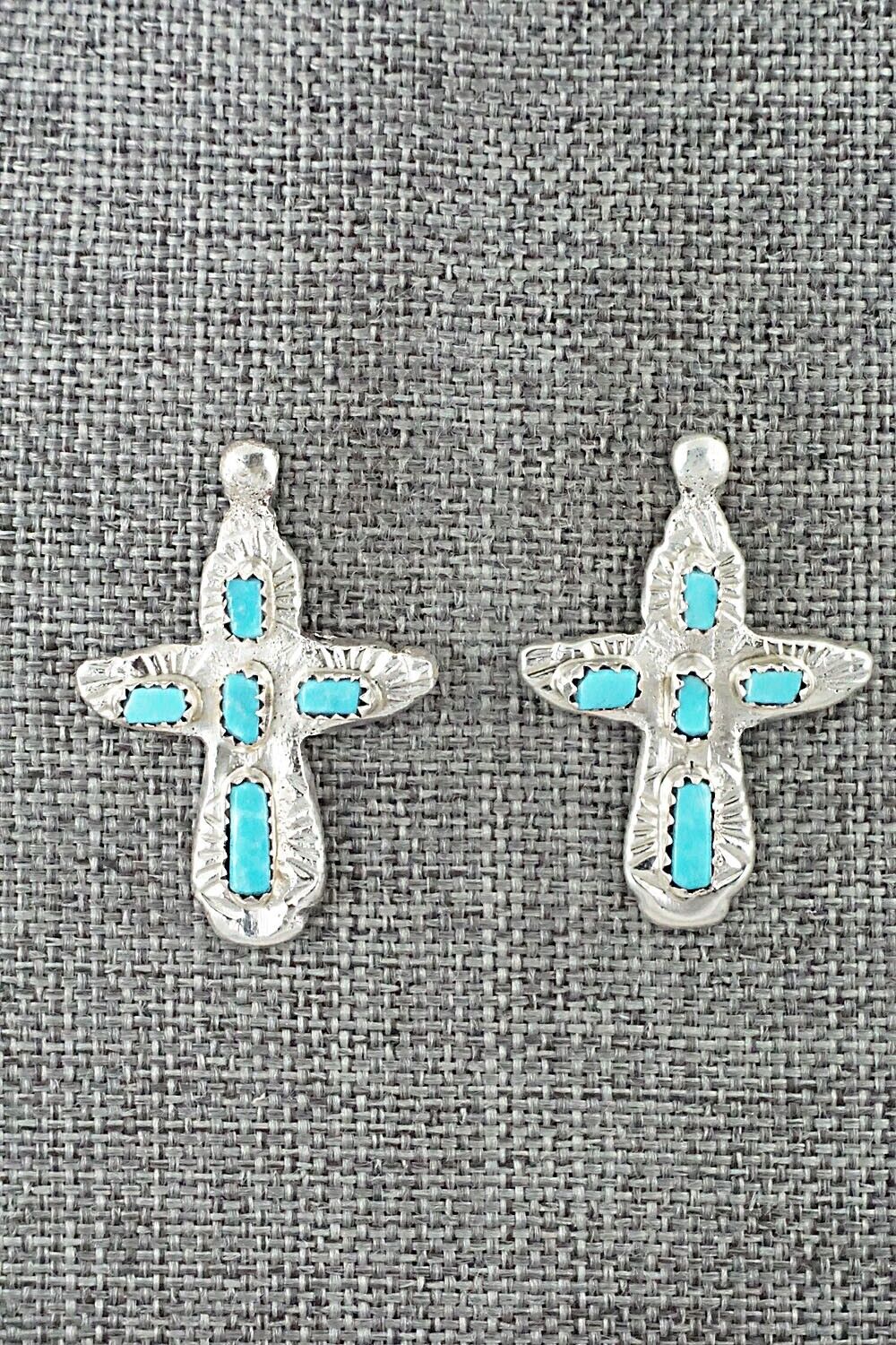 Turquoise & Sterling Silver Earrings - Verona Quam