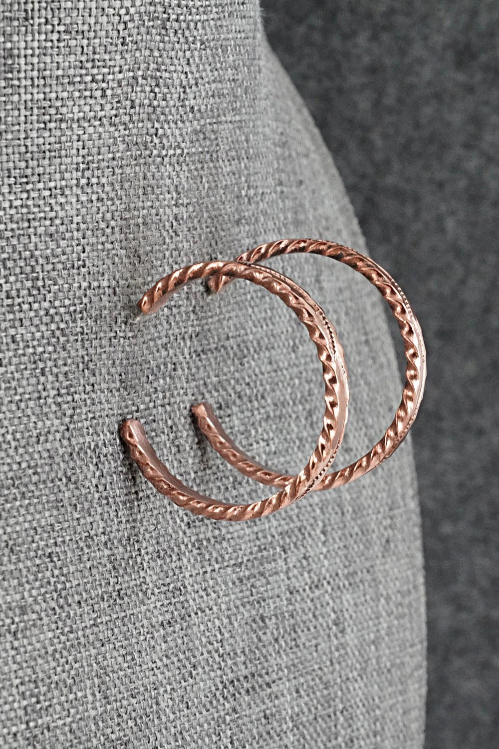 Copper Hoop Earrings - Elaine Tahe