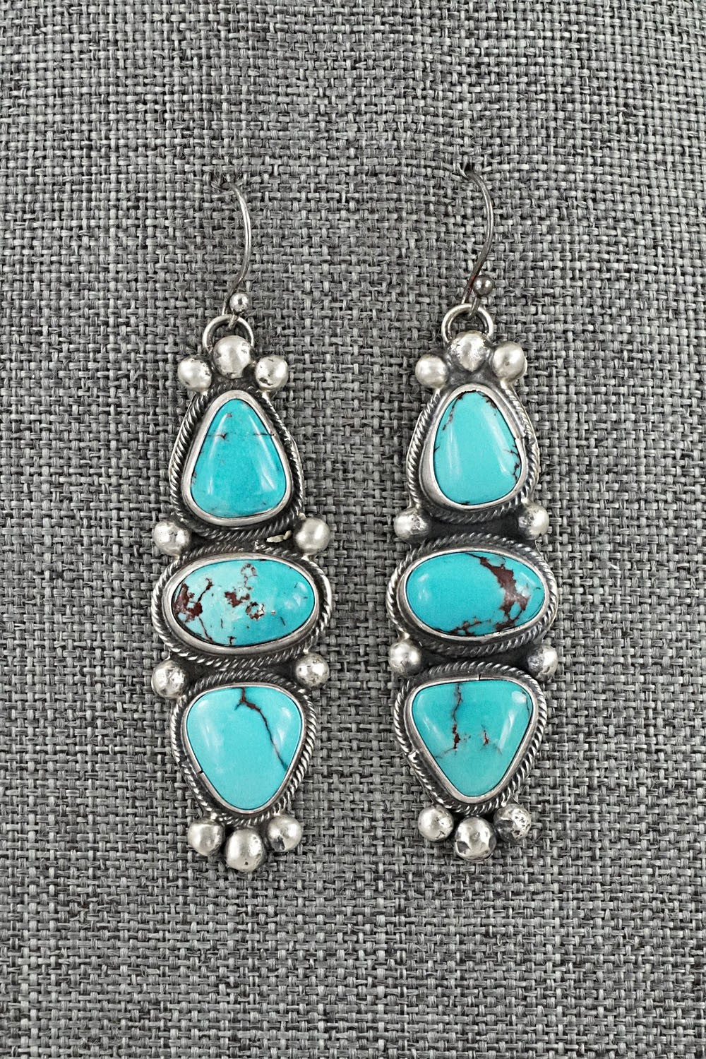 Turquoise & Sterling Silver Squash Blossom Set - Bobby Johnson