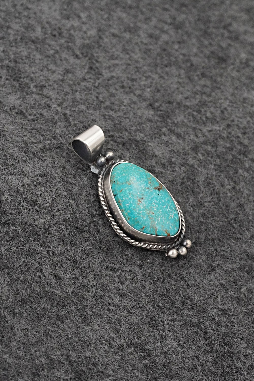 Turquoise & Sterling Silver Pendant - Rena Begay