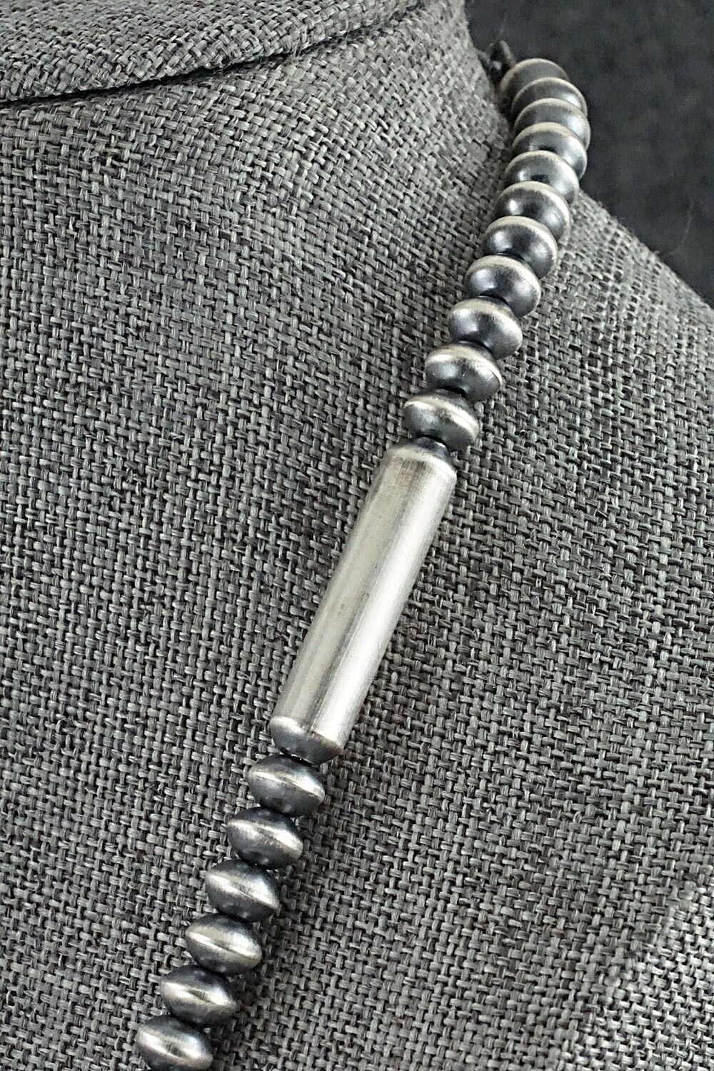 Sterling Silver Navajo Pearl Necklace 20" - Tonisha Haley