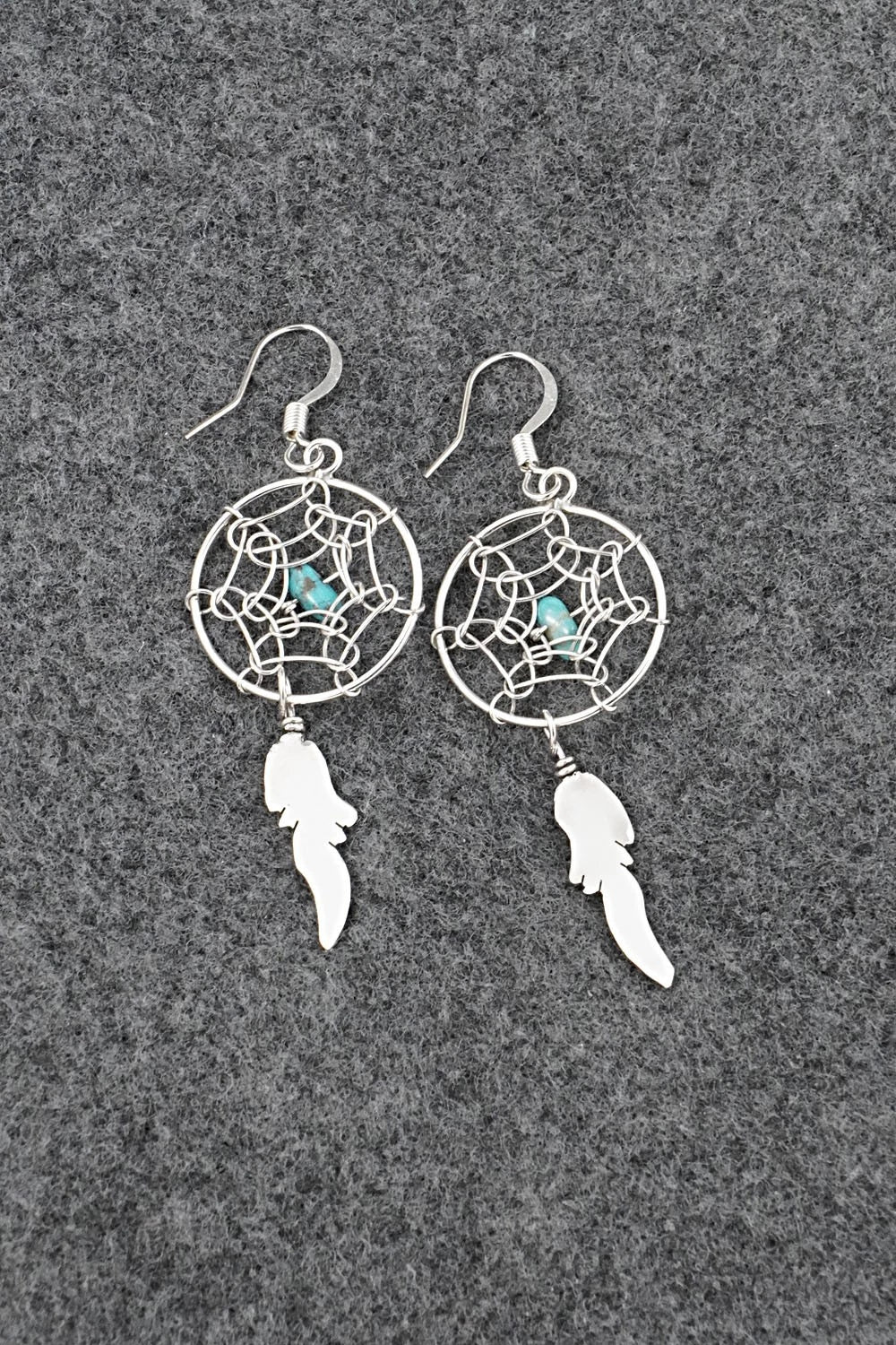 Turquoise & Sterling Silver Earrings - Lorenzo Arviso